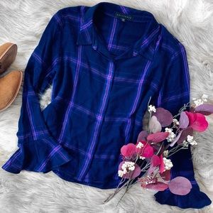 🌿 Sanctuary Feminine Plaid Button Up 🌿